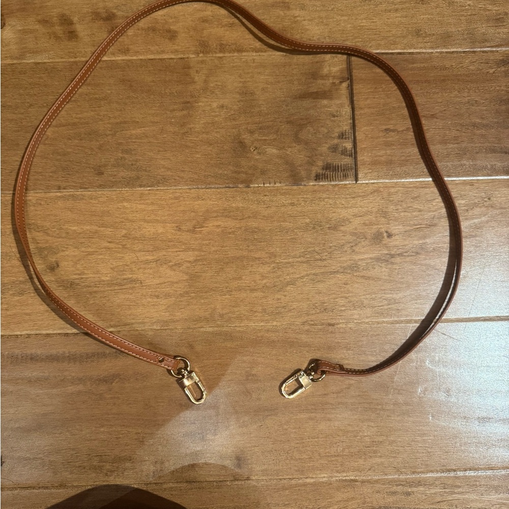 Dark Tan Leather Crossbody Strap